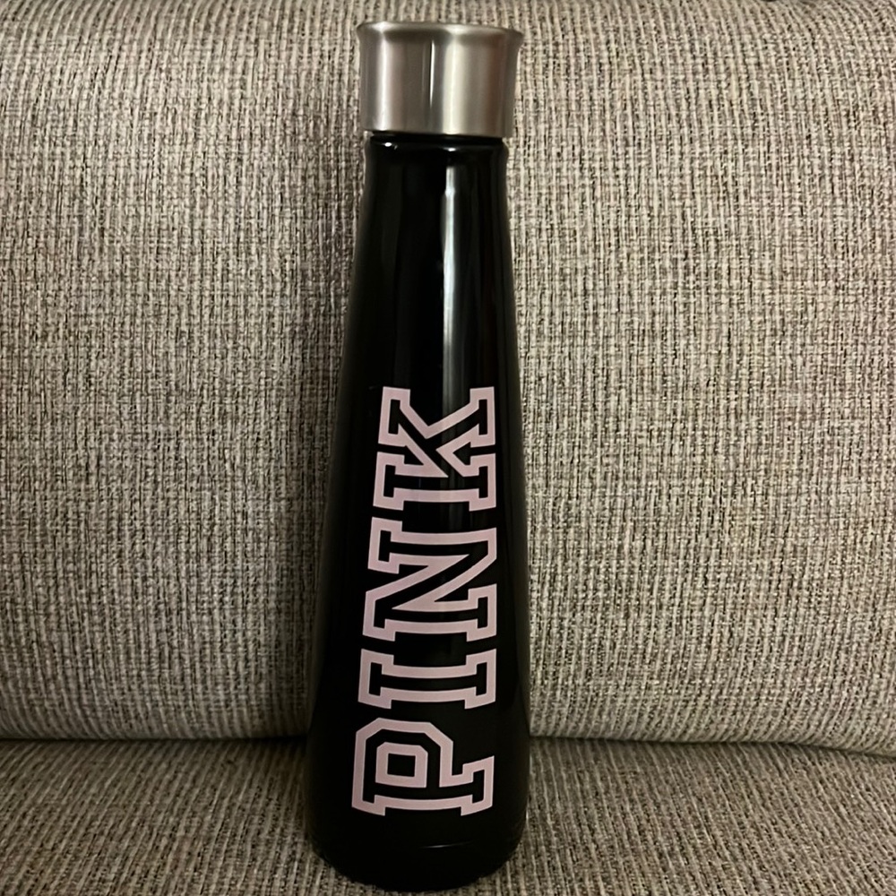 Victoria’s Secret Black and pink Sip Swell Water Bottle 15 oz
